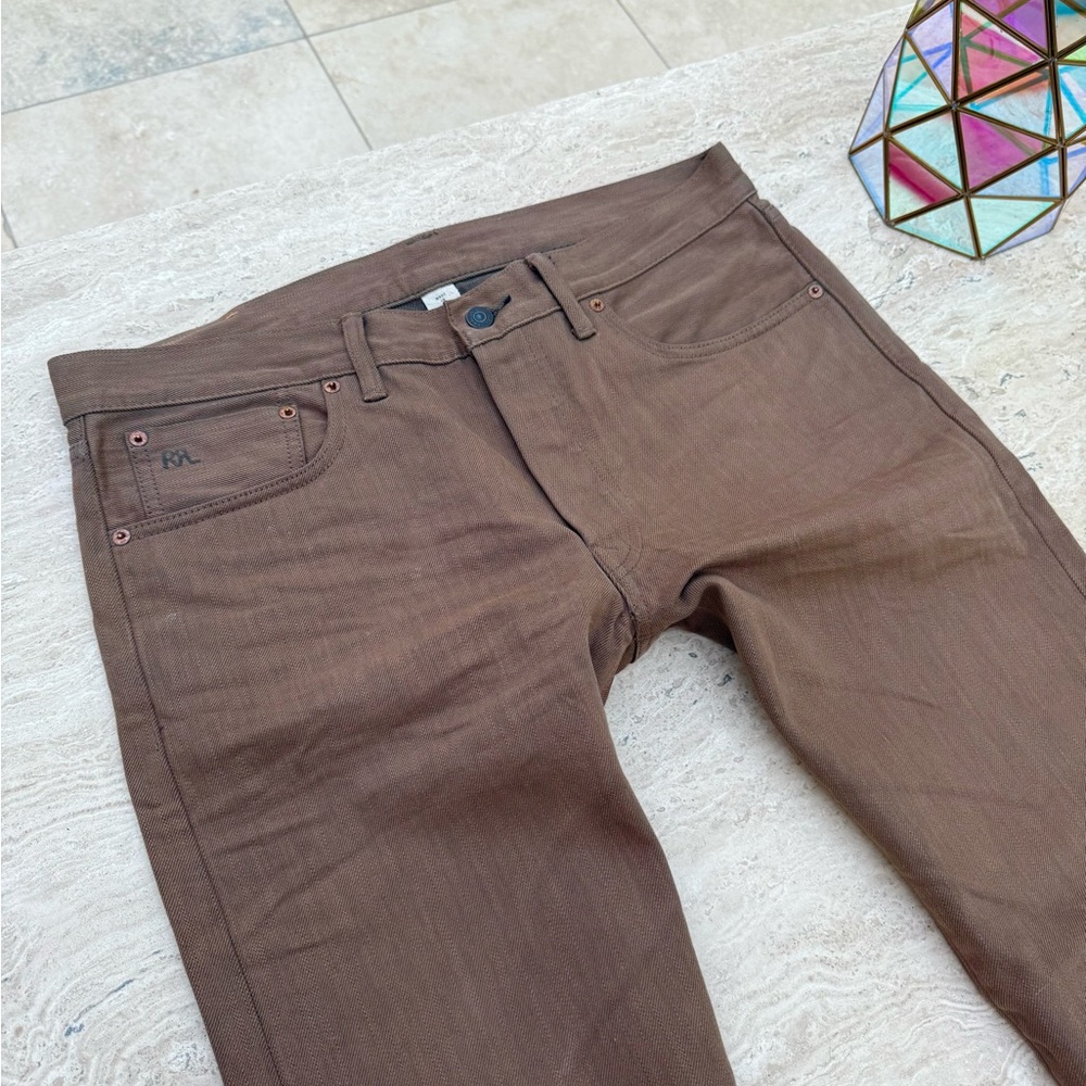Men's RRL Selvedge Rigid Brown Denim!
